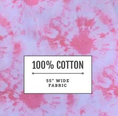 60” Width 100% Cotton Pink Tie Dye Stripe Fabric 1 Yard Piece Sewing Quilting