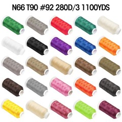 Desirable Life Bonded Nylon N66 Sewing Thread 1100 Yards Size T90 #92, Black