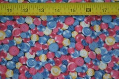 By 1/2 Yd, Vintage/Pink Blue Yellow Buttons Quilt Cotton/Fabric Traditions,M7662