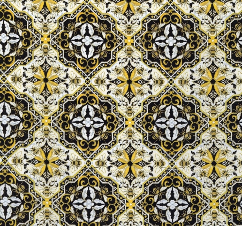 Buzzworthy from Kanvas Benartex Medallion Bee Quilt Fabric by the Yard
