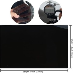 ONEART | Black Transparent Leather Vinyl, 30 Gauge Solid Color See-Through Wa…
