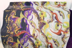 1 yard X 1.35 meter Positional Pattern Mulberry Chiffon Gauze Material For Dress