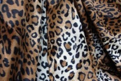 Brown Leopard Velboa upholstery Fabric per yard 60” wide