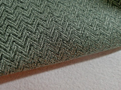 Small Chevron/Herringbone Tone on Tone Forest/Tree Green Cloth Backing 4.5 Yds