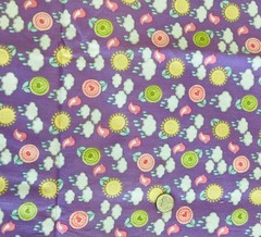 FAT QTRS 18×22 EXCLUSIVELY QUILTERS LET THE SUNSHINE IN LAVENDER SUN/RAIN FABRIC