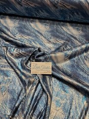 Digitally Printed Stretch Sequin on Spandex Fabric Sold BTY “Blue Waves”