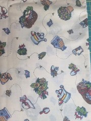 1994 Vintage OOP Susan Winget Gardening Fabric Bees Flowers Fabric Traditions