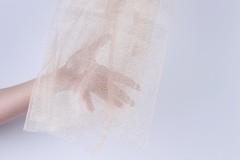 Peach Glitter Tulle Fabric by the Yard, Sparkly Tulle for Dresses and Decor