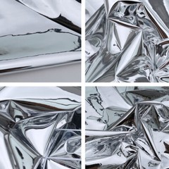 Double-sided Silver Mirror Composite Reflective Fabric DIY Costumes 50CMx137cm