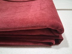 Brick Red Velveteen Fabric Remnants 2 Pieces 59″x37″ Directional Nap 2 yards