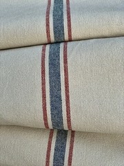 Grain Sack Fabric by the Yard, Ticking Fabric, French Country, Cottage Farmhouse