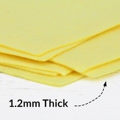 Premium Felt Roll – 12″ x 10yd – Lt. Yellow – Soft Wool-Like 1.2mm Thick