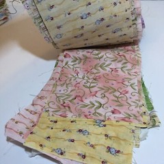 1 Pound 2 Ounces Cotton Print Fabric Quilt Scraps Leftovers F