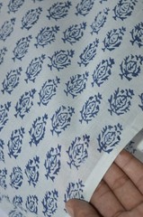 10 Yard Hand Block Print Floral Fabric 100%Cotton NO TARRIF CHARGES 100%✅ZK_216