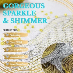 ThreadNanny New 24 Metallic Deep Gold Antique Floss, Floss