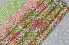 NO TARRIF CHARGES 100%✅ZK_164 Hand Block Floral Print 100%Cotton 5 Yard Fabric