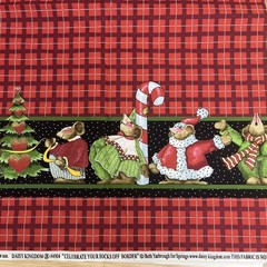 Daisy Kingdom Celebrate Your Socks Off Double Border Cotton by the 39″ L x 60″ W