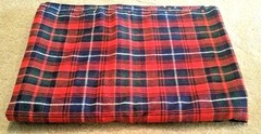 PLAID MATERIAL CLOTHING CLOTHES VINTAGE RARE 2 YARD 7 INCHES CUTTING CLOTHES