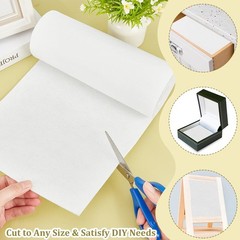 118×9.4 inch White Craft Felt Fabric Roll 2mm Thick Polyester for Sewing