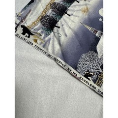 Concord Fabrics Winter Farm Scene Fabric Multi Color Cows Barns Snow 3 yds