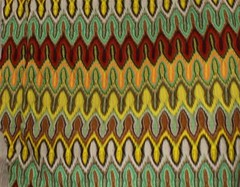 Vintage Chevron Zig Zag Mult-Color Knit Fabric 7 Yards