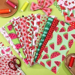 HunnmingRe 20 Pcs 10”x10” Watermelon Quilting 10 x 10 inches, Bright Colors