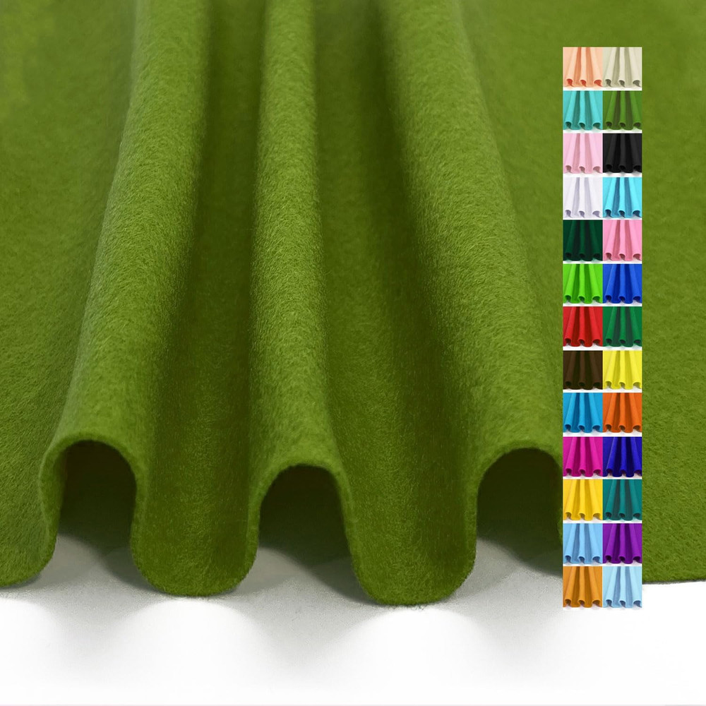 Moss Green Felt Fabric 72″ X 18″ 1.6Mm Thick Soft Rectangle Felt Sheet | Square
