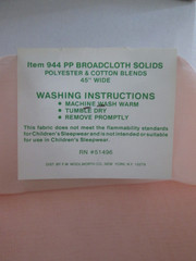 Vintage Solid Peach Fabric, Light Weight, Semi Sheer 45″ x 1 & 1/3 YD, AS IS