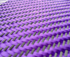 Black+ Purple Aramid Carbon Fiber Blended Fabric Carbon Fixed cloth 230gsm 3k