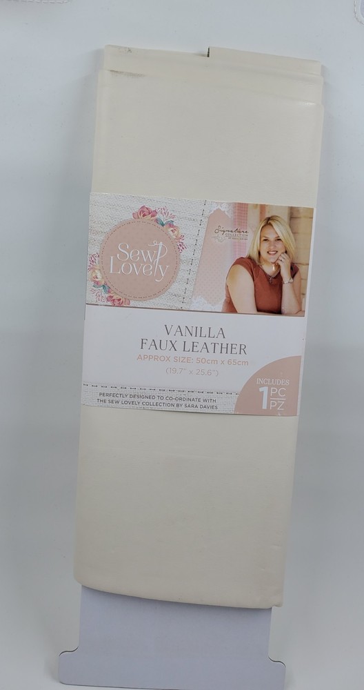 CCP4 Crafters Companion Sew Lovely Vanilla Faux Leather 19.7″ X 25.6″ New