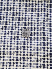 1 3/4 Yds Black & White By Quilters ONLY Sewing Quilt Fabric Blue & Cream Square
