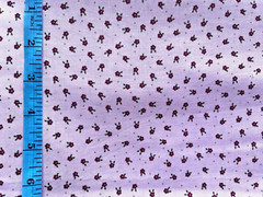 Cotton Print 25″ Quilting Fabric Buttercream Calico Joann Red Tiny Flowers Pink