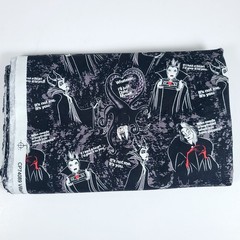 Disney Villains Fabric By The Yard BTY Cotton Quilting Cruella Ursula CP74089