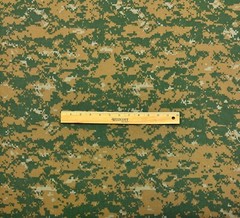 MARPAT WOODLAND NO BLACK NY/CO TWILL MARINE UNIFORM FABRIC 1/2(0.5) YARD 66″W
