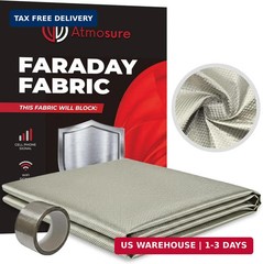 Faraday Fabric & Tape Kit, 1 Yard (44 x 36 in) – EMF Blocker and RF Shi