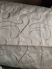 Vintage Pale Green Embroidered Satin Fabric 60 Inches Wide 4 Yards