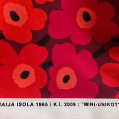 marimekko fabric Mini Unikko Back side PVC-coated 145x165cm/1.58×1.80yd Cotton