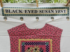 Lisa Seely For Springs Industries Black Eyed Susan Vest Fabric Panel, One Size