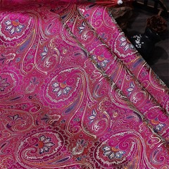 50x75cm Jacquard Brocade Fabric Spiral Flower for Ethnic Costume Man Suit Sewing