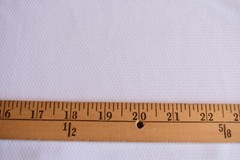 WHITE PIQUE POLYESTER INTERLOCK SLIGHT STRETCH FABRIC 65X67 INCHES 1.8 YARDS