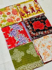 Vintage Kantha Scrap Set 20/30/40/50/100 Pcs – Handmade Quilting Cotton Remnants