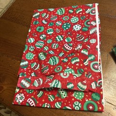 Vintage Christmas Material Many Individual Yards 3 Pounds