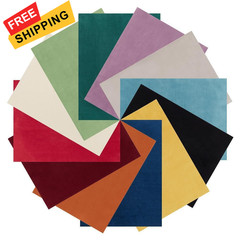 BENECREAT 12Pcs Assorted Double Sided Velvet Soft Fabric 7.8×11.4 Blue