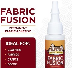 Fabric Fusion Glue .66 oz 3-Pack Permanent & Washable Adhesive Dries Flexible