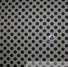 BonEful FABRIC FQ Cotton Quilt Brown Black Polka Dot Stripe Calico America Small