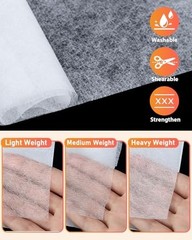 Fusible Bonding Web 20 Sheets 8×12 Inch Heat Activated Adhesive Fabric Craft