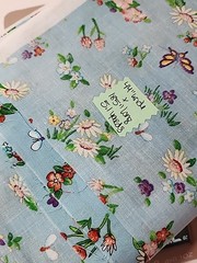MMFab Blue Floral Butterfly Print Cotton Quilting Sewing Fabric 44″ X 5.1yds