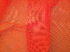Orange Polyester Netting, 1/8″ Diamond Pattern, 56″ x 1 yard, NEW, By the Yard,