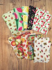 Assorted Fruit Theme Prints Fabric – 1 lb Scrap Bundle
