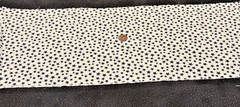 Navy Stars Splashed on White * 100% Cotton Remnant * 8″ x 21″ * Made in USA *